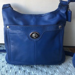 Coach Blue Leather Messenger Crossbody